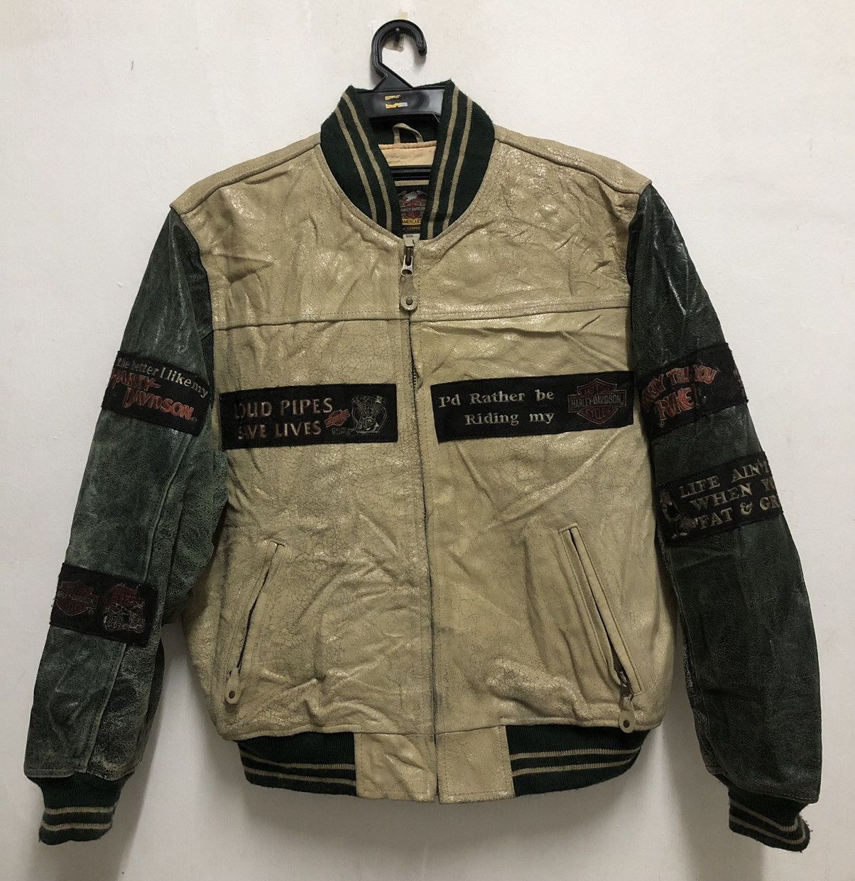Harley Davidson × Vintage Vtg leather jacket harley davidson Size US L / EU 52-54 / 3 - 1 Thumbnail