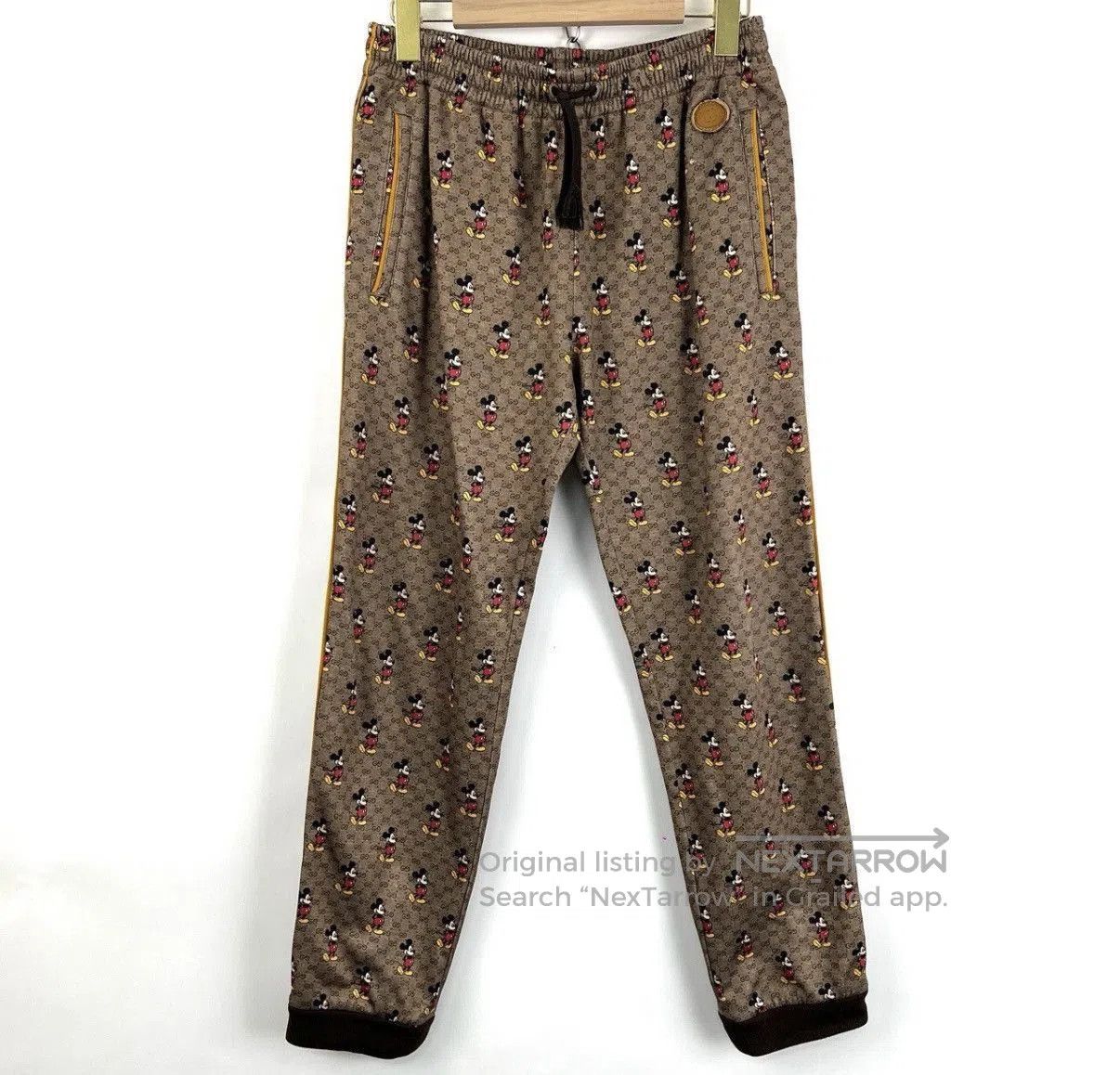 Gucci Beige Mickey Print Elastic Waist Jogger Pants Size 32. Size US 32 / EU 48 - 1 Thumbnail