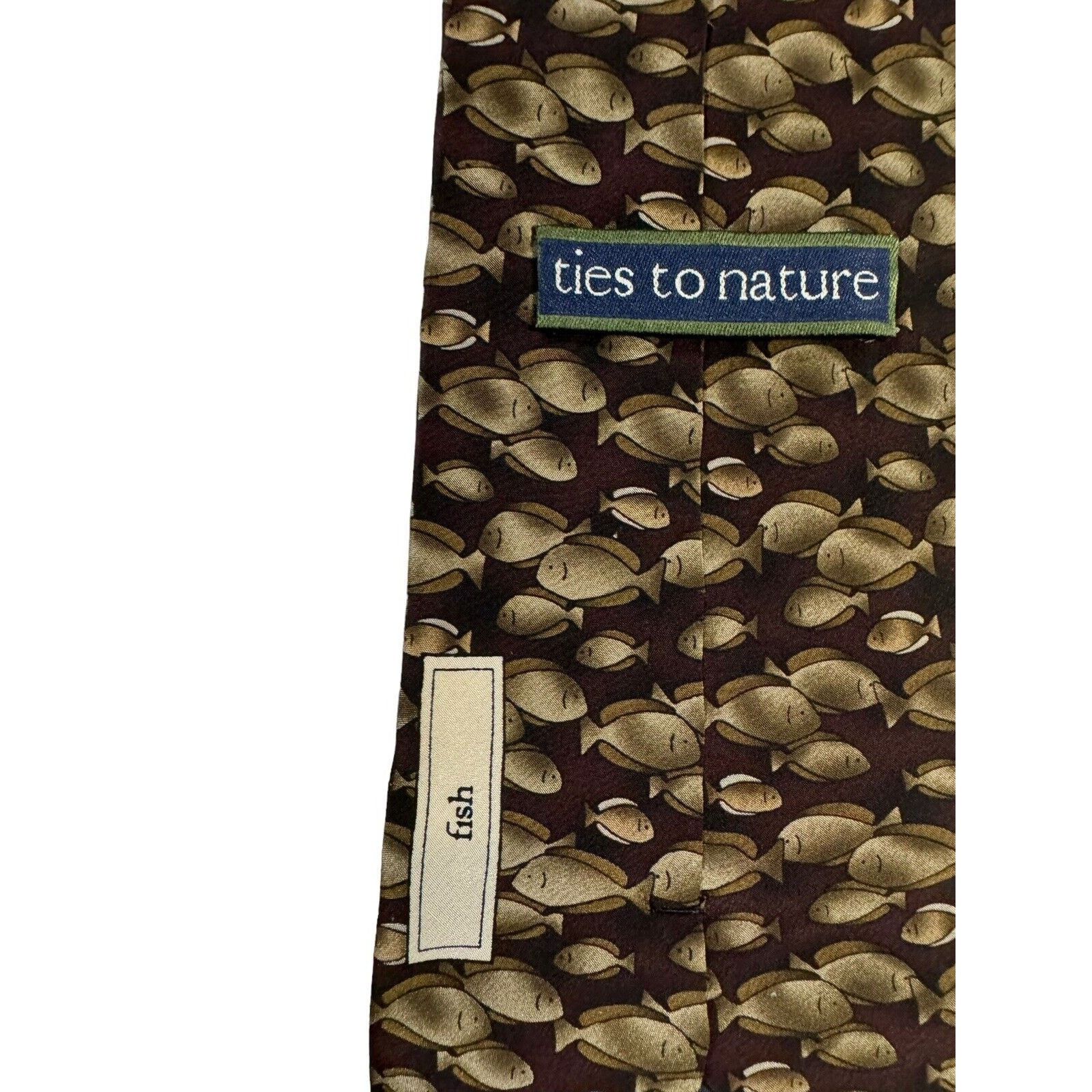Other Ties To Nature Fish Vintage Novelty 100% Silk Necktie Size ONE SIZE - 5 Thumbnail