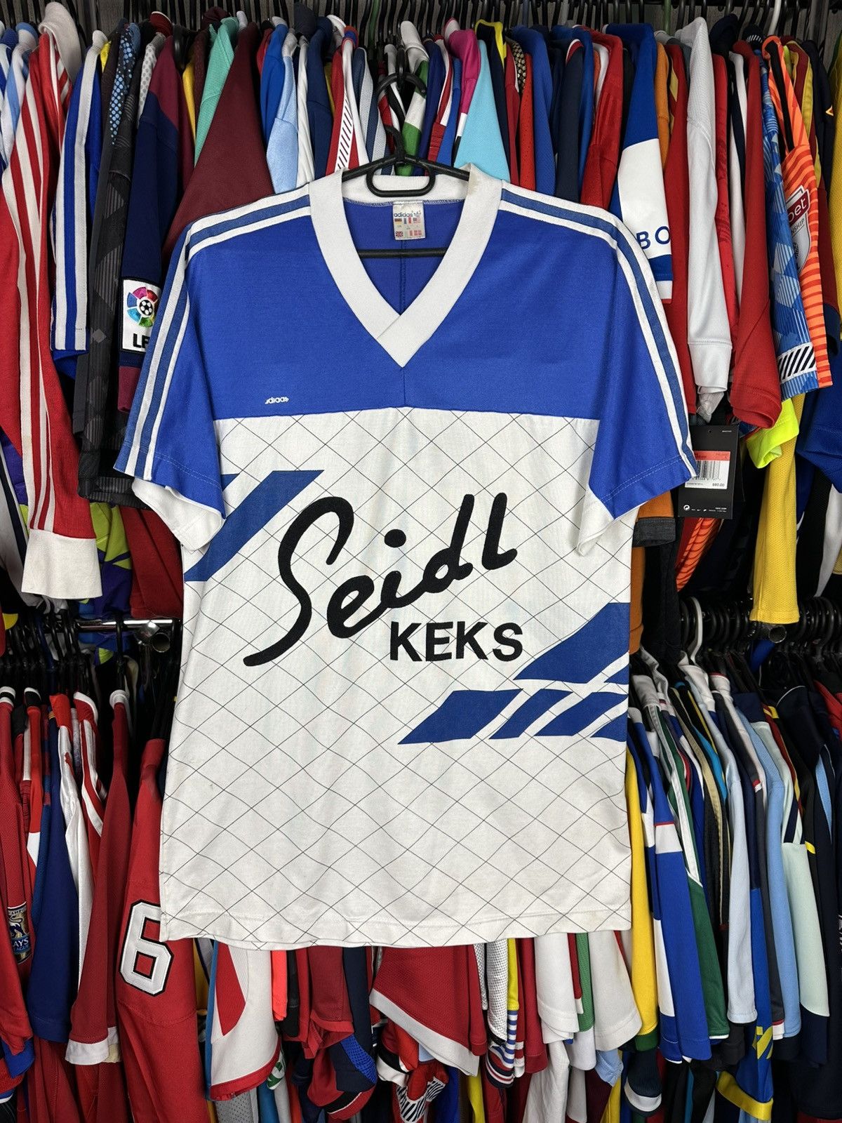 Adidas Vintage 80s-90s Adidas rare football jersey retro shirt Size US L / EU 52-54 / 3 - 1 Thumbnail