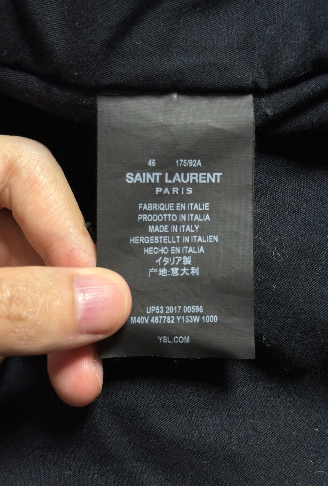Saint Laurent Paris Saint Laurent Black Parka Coat Badge Patches Cotton Jacket Size US S / EU 44-46 / 1 - 7 Thumbnail