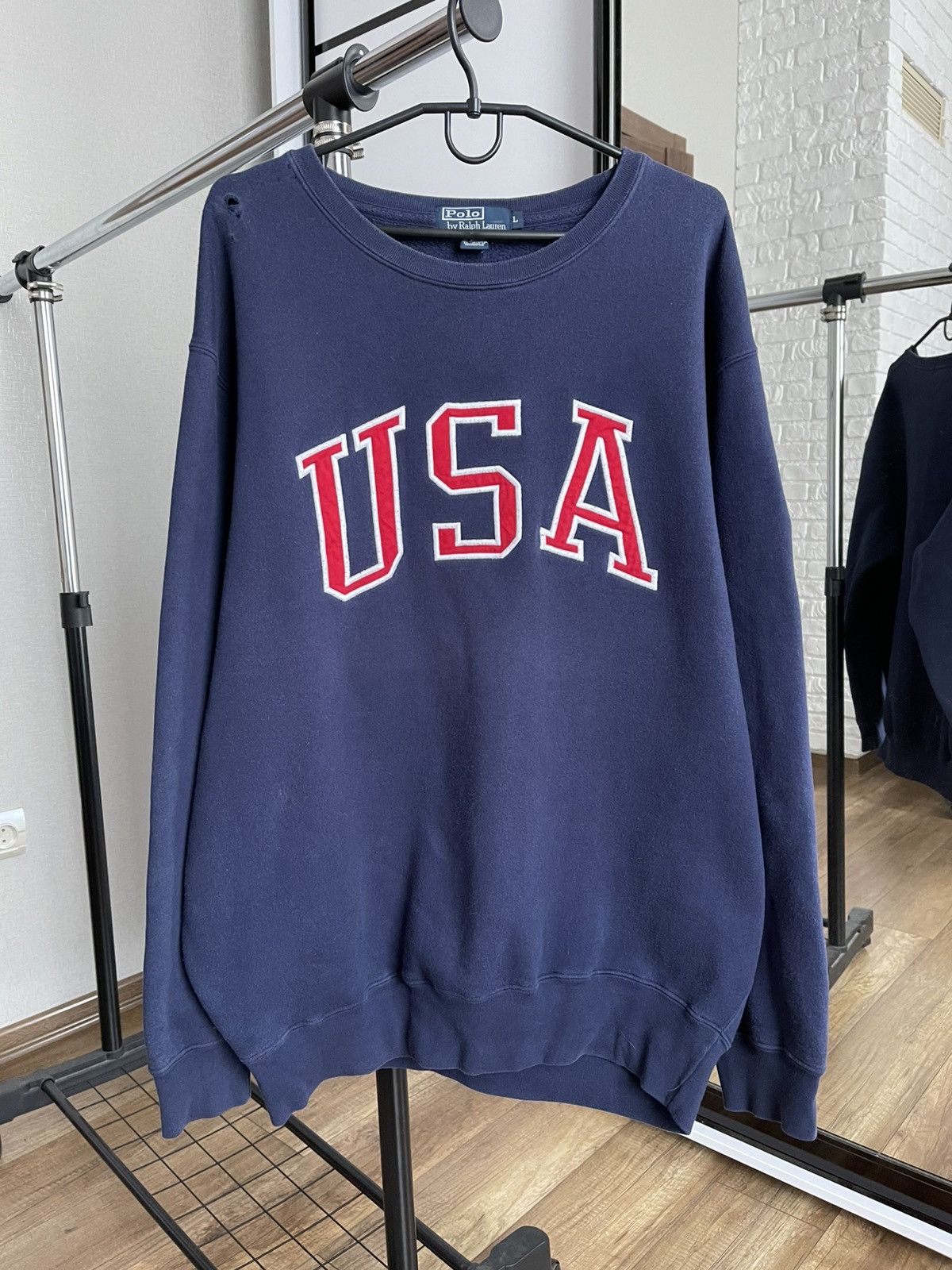 Polo Ralph Lauren Polo Ralph Lauren RL USA Vintage Sweatshirt Crewneck 90s Size US L / EU 52-54 / 3 - 1 Thumbnail