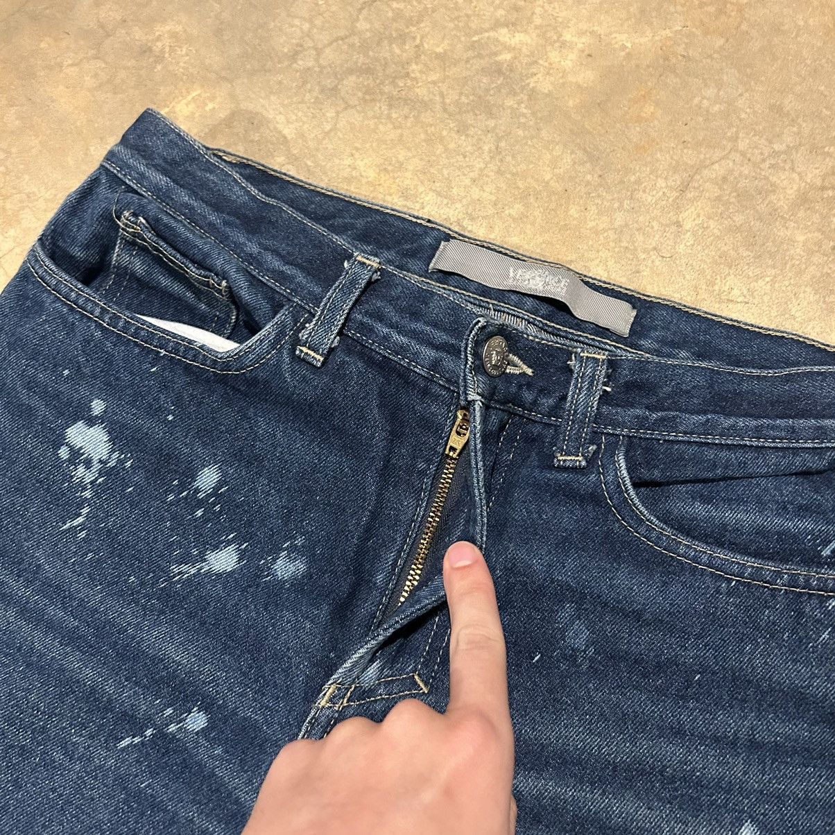 Versace × Versace Jeans Couture × Vintage Vintage Versace Jeans Couture Bleach Splatter Bootcut Jeans Size US 32 / EU 48 - 5 Thumbnail