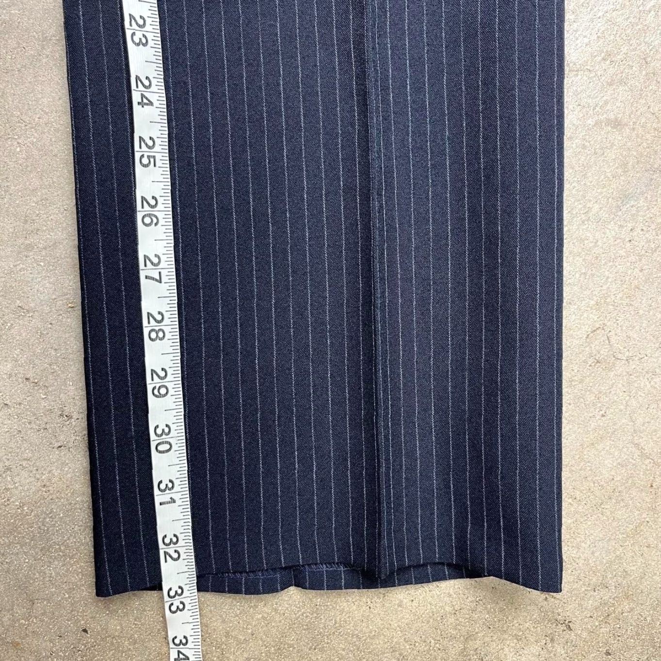 Levi's VINTAGE Levi's Action Slacks 80s Navy Stripe Pants talon zipper Jeans 30 Regular 32 Inseam Mens Size US 30 / EU 46 - 6 Thumbnail
