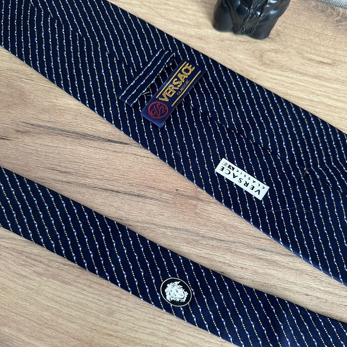 Versace Luxury Versace Classic Tie Silk Old Money Italy 00s Y2K Size ONE SIZE - 4 Thumbnail