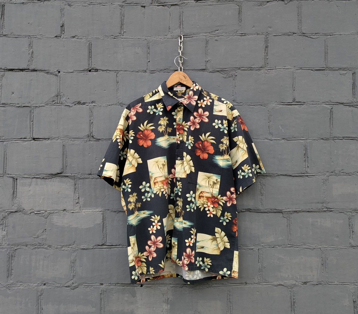 Pierre Cardin Pierre Cardin Hawaiian Shirt Cocktail Print Vintage Size US L / EU 52-54 / 3 - 1 Thumbnail