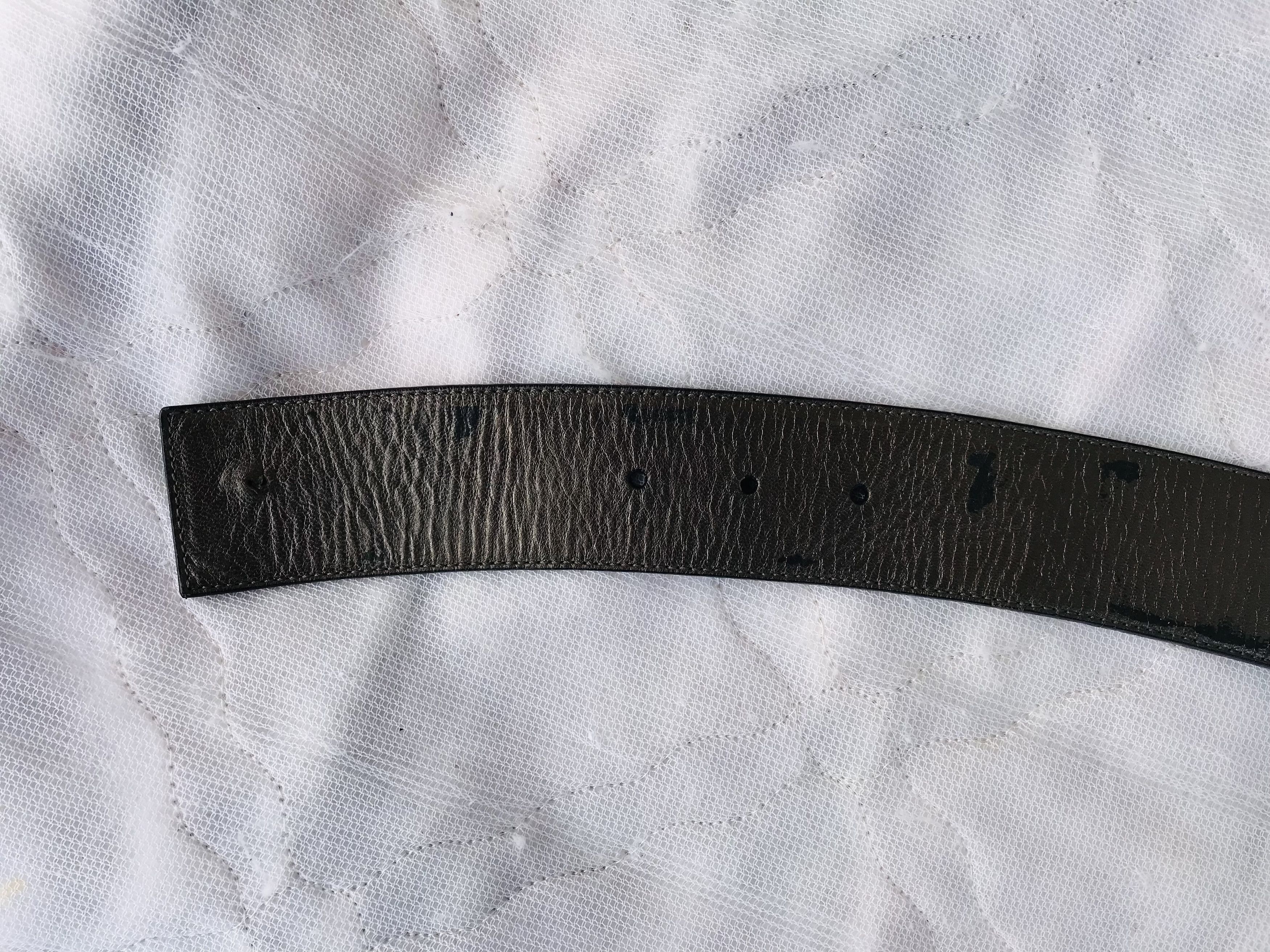 Miu Miu Miu Miu Waist Belt Women’s Black Leather Wide Size 30/75 Size ONE SIZE - 4 Thumbnail