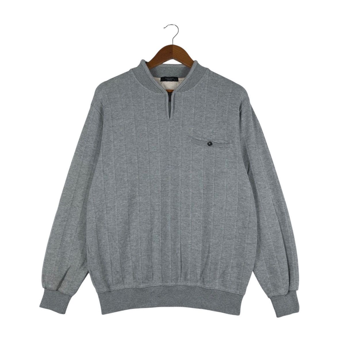 Y's × Yohji Yamamoto Y'SACCS Sacsny by Yohji Yamamoto Half Zipper Sweatshirt Size US L / EU 52-54 / 3 - 1 Thumbnail