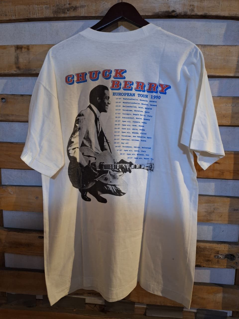 Band Tees VINTAGE 90s CHUCK BERRY EUROPEAN TOUR 1990 Size US L / EU 52-54 / 3 - 2 Thumbnail