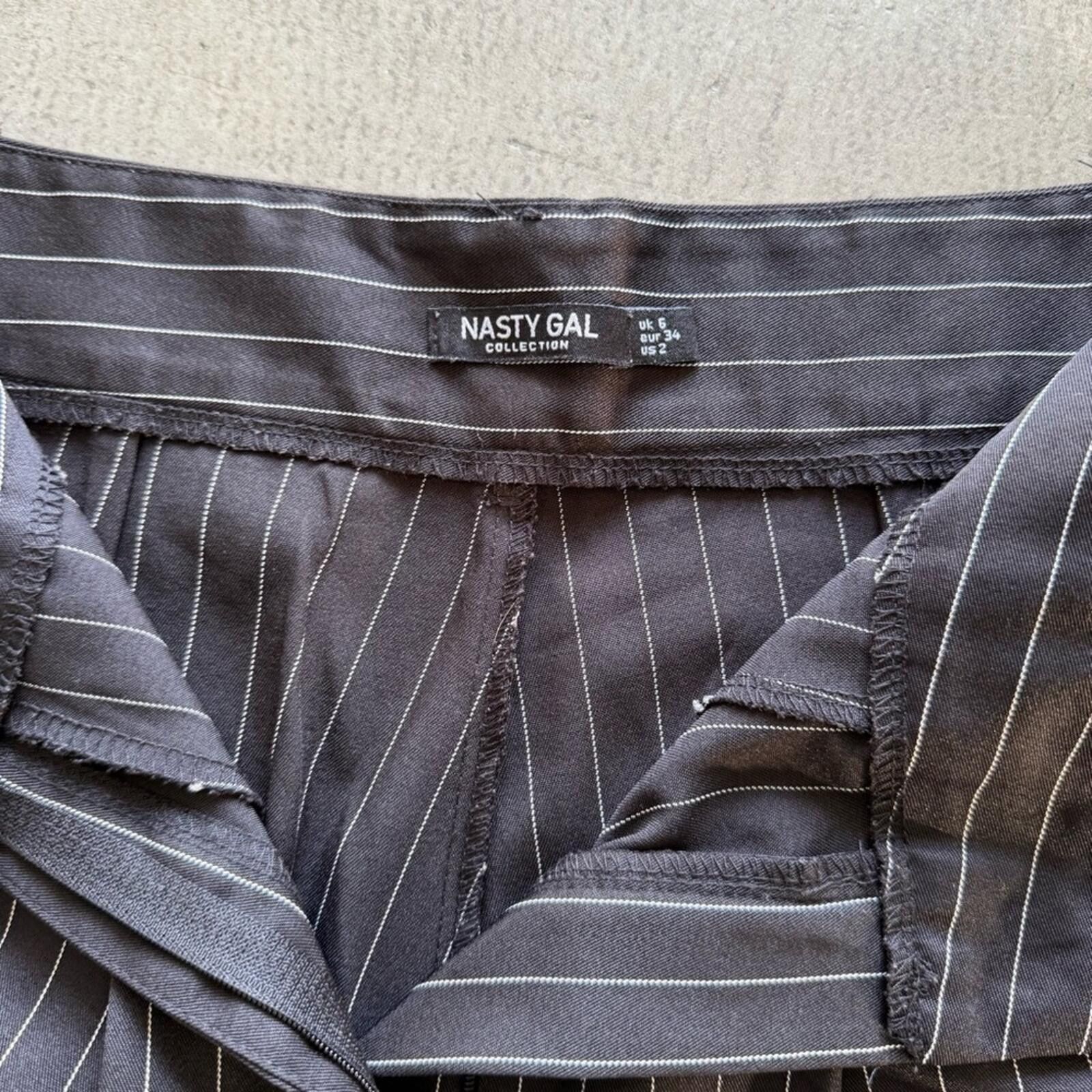 Other Nasty Gal / Pinstripe Smart High Waisted Pants / black Size 26" / US 2 / IT 38 - 7 Thumbnail