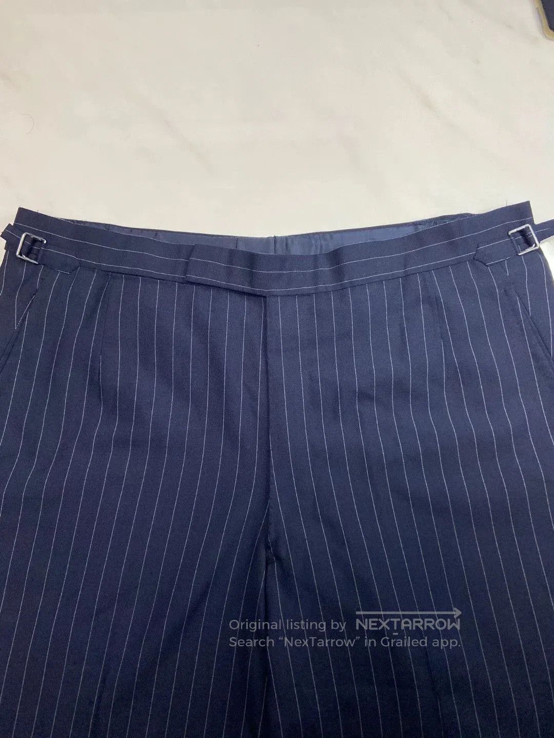 Anderson & Sheppard Custom Wool Silk Trousers by Anderson & Sheppard. Size US 39 - 3 Thumbnail