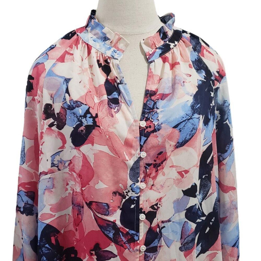 Jones New York CT1753 Jones New York Long Sleeve Flora Top M Size M / US 6-8 / IT 42-44 - 2 Thumbnail