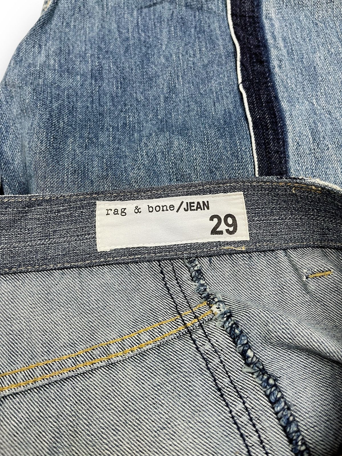 Rag & Bone Rag & Bone Reconstructed Two Tone Release Hem Denim Pants Size US 38 / EU 54 - 8 Thumbnail