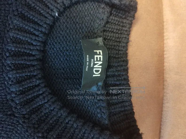 Fendi Fendi Black Sweater, Classic Style Size US L / EU 52-54 / 3 - 3 Thumbnail
