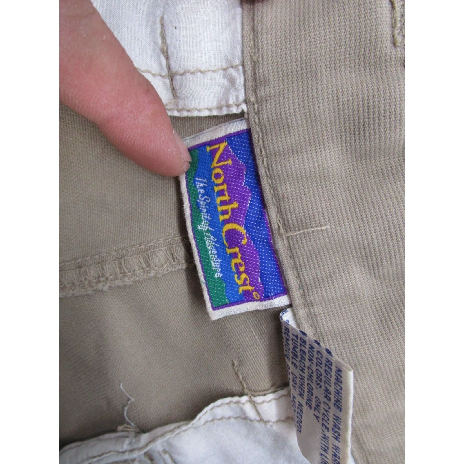 Vintage VTG Northcrest Cargo Pants Beige 34x32 Men's Cargo Convertible Read Tags 100% Cotton Size US 34 / EU 50 - 4 Thumbnail
