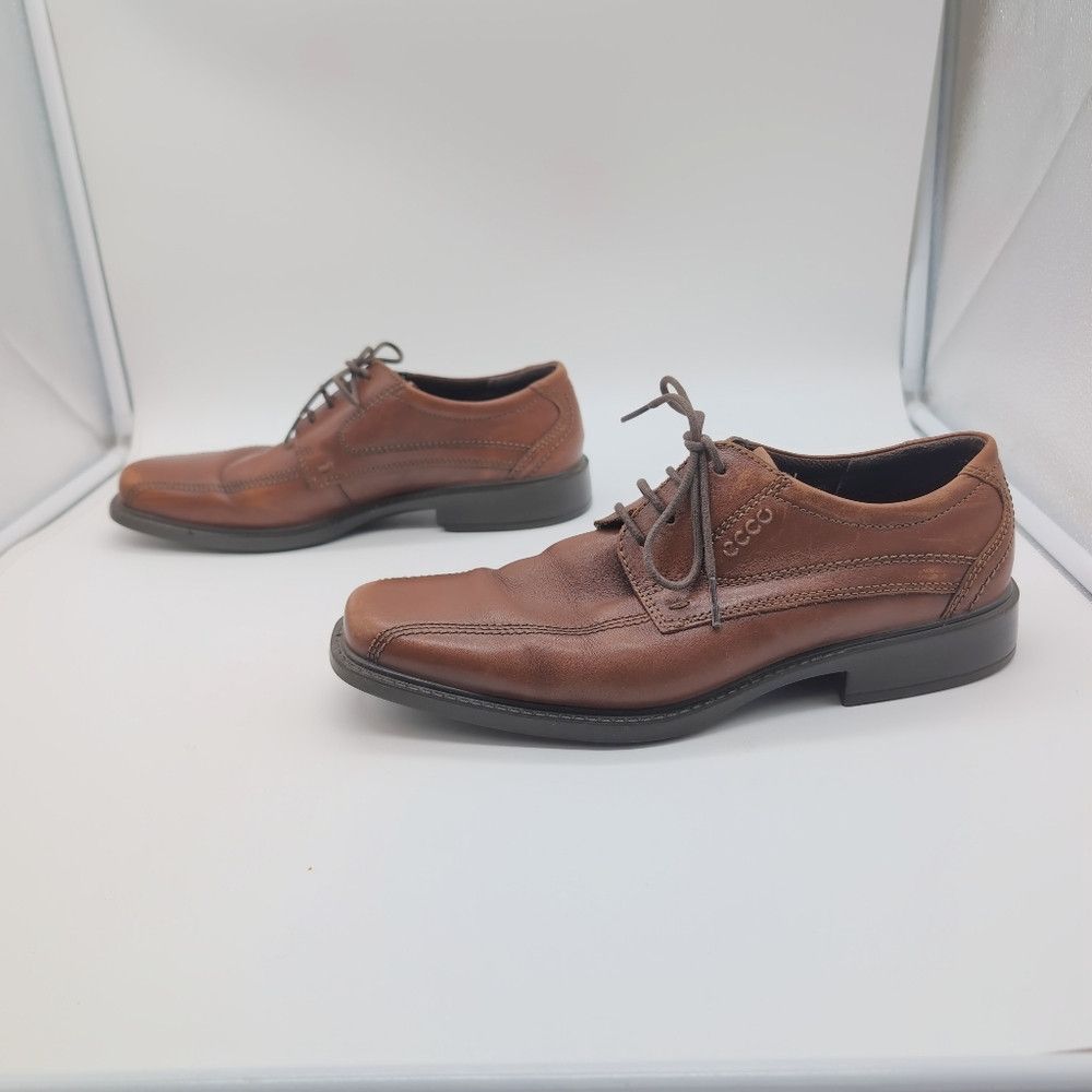 Ecco Ecco Sz 9 Classic Oxford Light Brown Leather Men's Shoes Mi Size US 9 / EU 42 - 6 Thumbnail