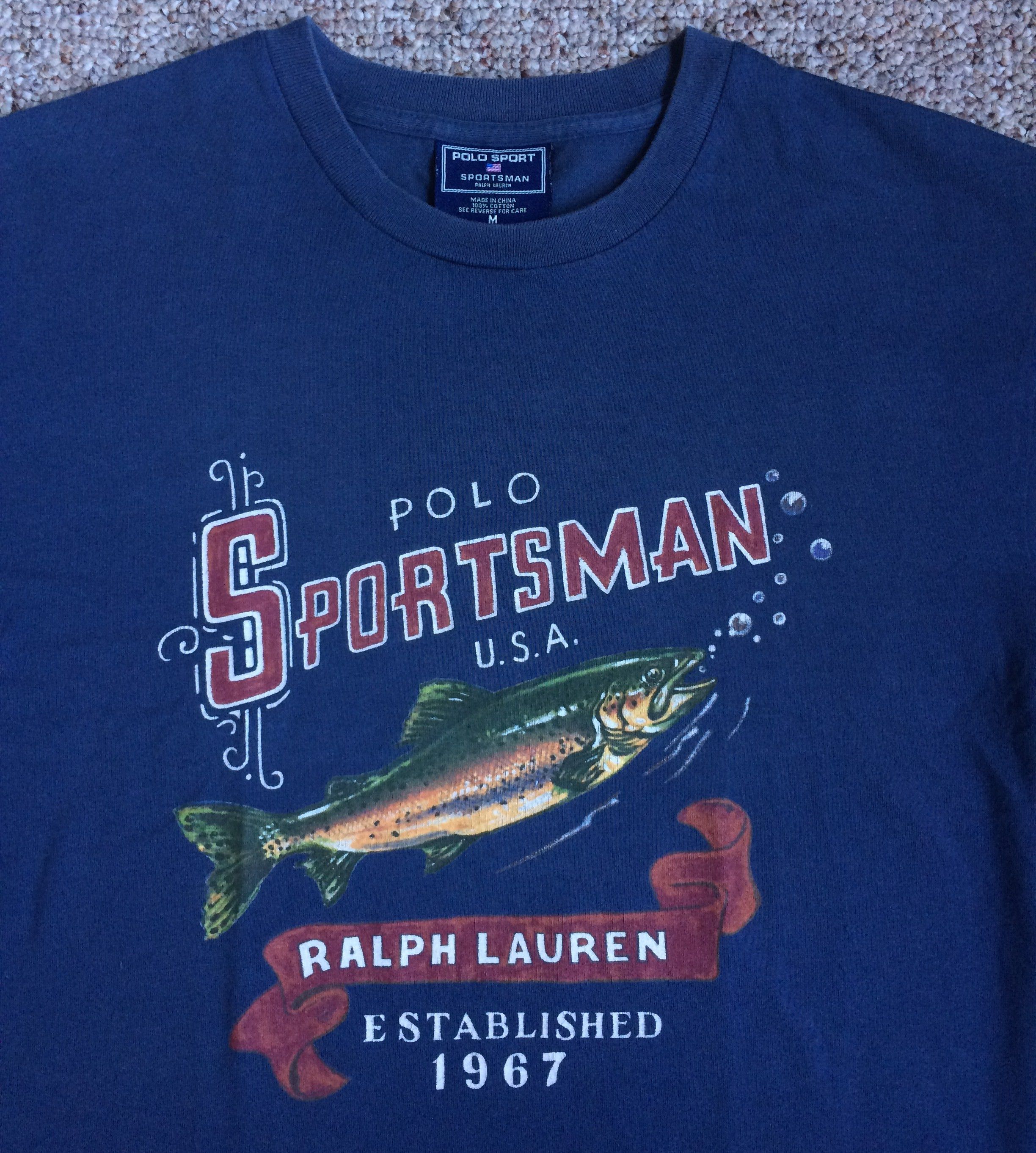 Polo Ralph Lauren Vintage 1990s Ralph Lauren Polo Sportsman T Shirt Size US M / EU 48-50 / 2 - 2 Thumbnail