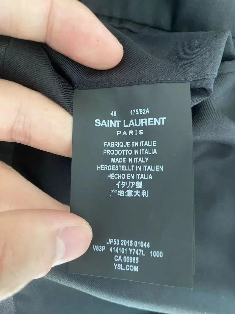 Saint Laurent Paris Saint Laurent Leather Collar Rivet Fringe Blazer Size US M / EU 48-50 / 2 - 3 Thumbnail