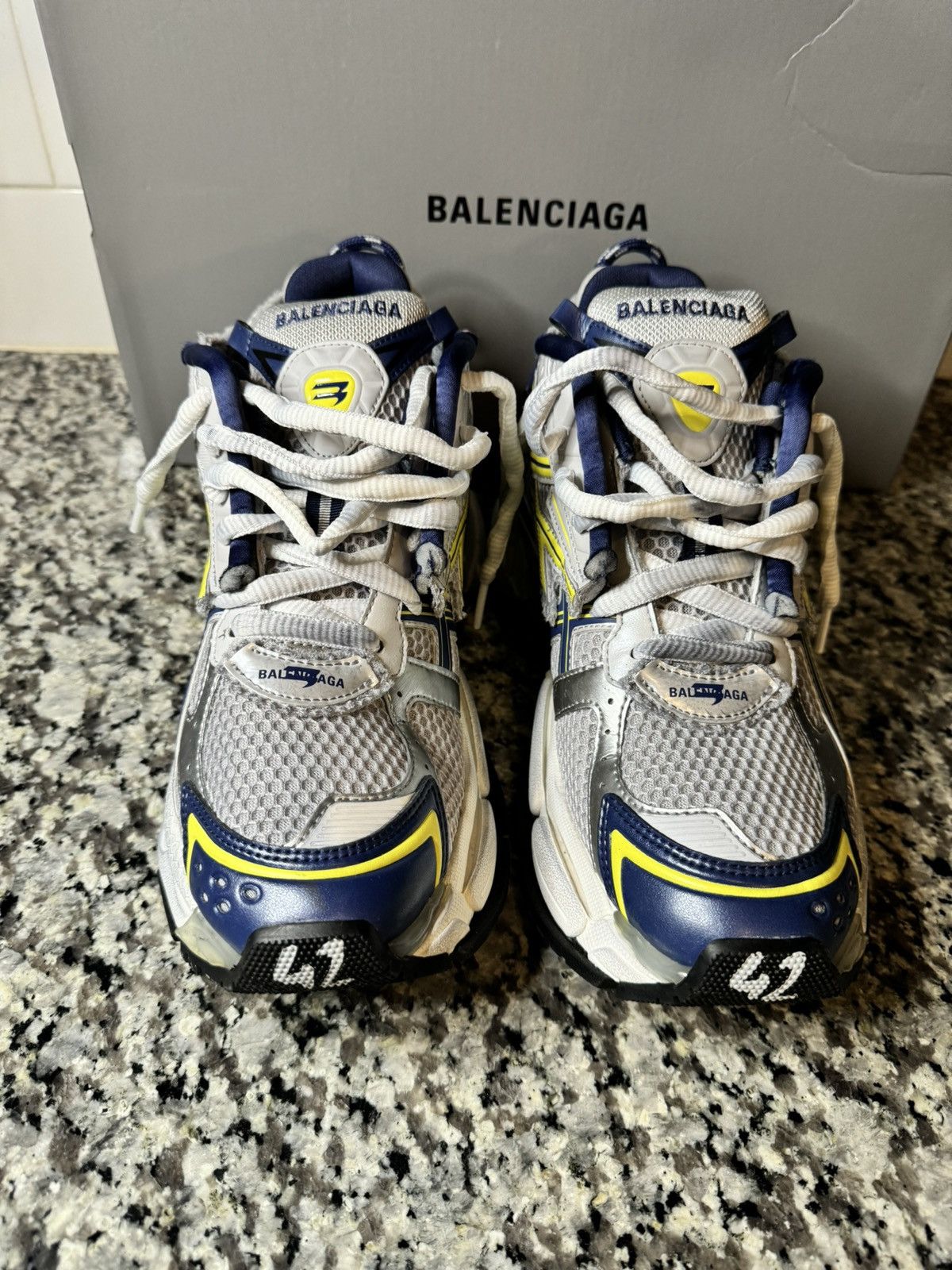 Balenciaga Balenciaga Runner Sneaker 'White Blue Yellow' (9