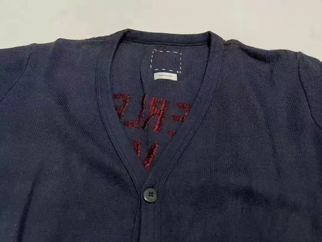 Visvim visvim 18ss spot long cardigan v-neck navy 2 cotton pile Size US M / EU 48-50 / 2 - 2 Thumbnail