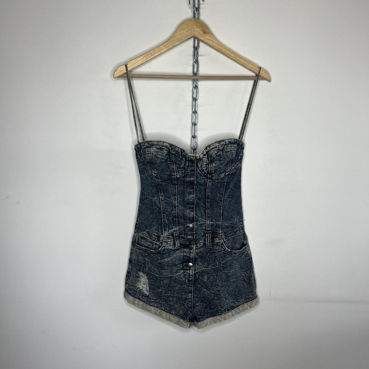Miss Sixty Vintage Miss Sixty Denim Jumpsuit Playsuit Y2k 00s Size 30" / US 8 / IT 44 - 1 Thumbnail