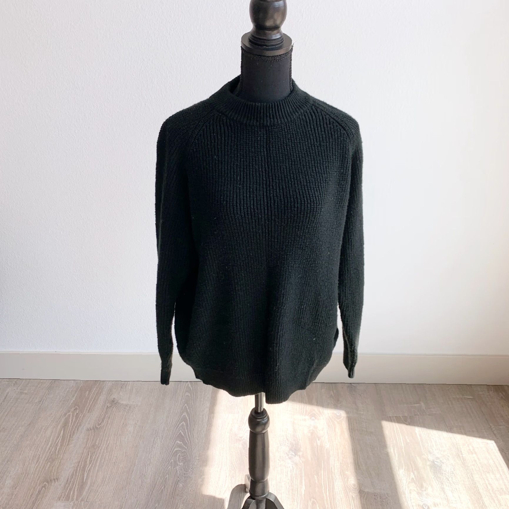 Sugar VINTAGE Sugar Co LTD Chunky Black Crew Sweater Womens M 1980s Knit AA Size M / US 6-8 / IT 42-44 - 2 Thumbnail