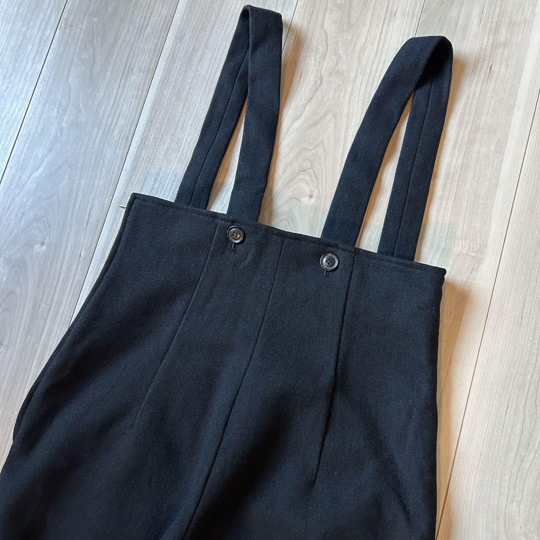 Yohji Yamamoto Yohji Yamamoto Femme 90s Black Wool Overalls Size US 29 - 8 Thumbnail