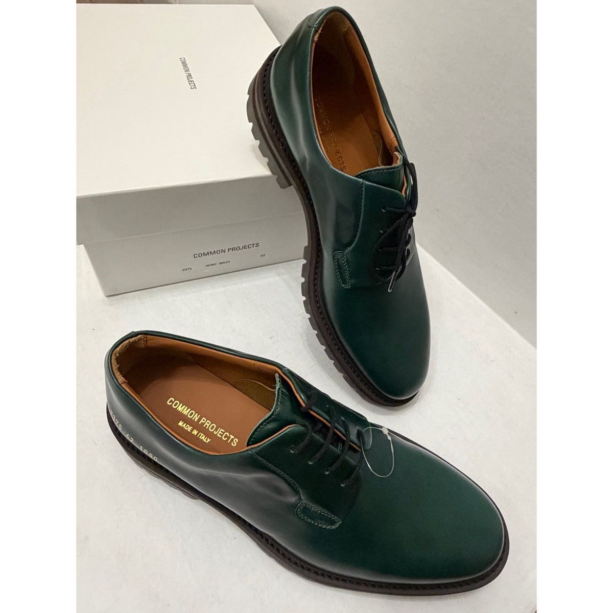 Common Projects COMMON PROJECTS DERBY GREEN SHOES Size US 9 / EU 42 - 8 Thumbnail