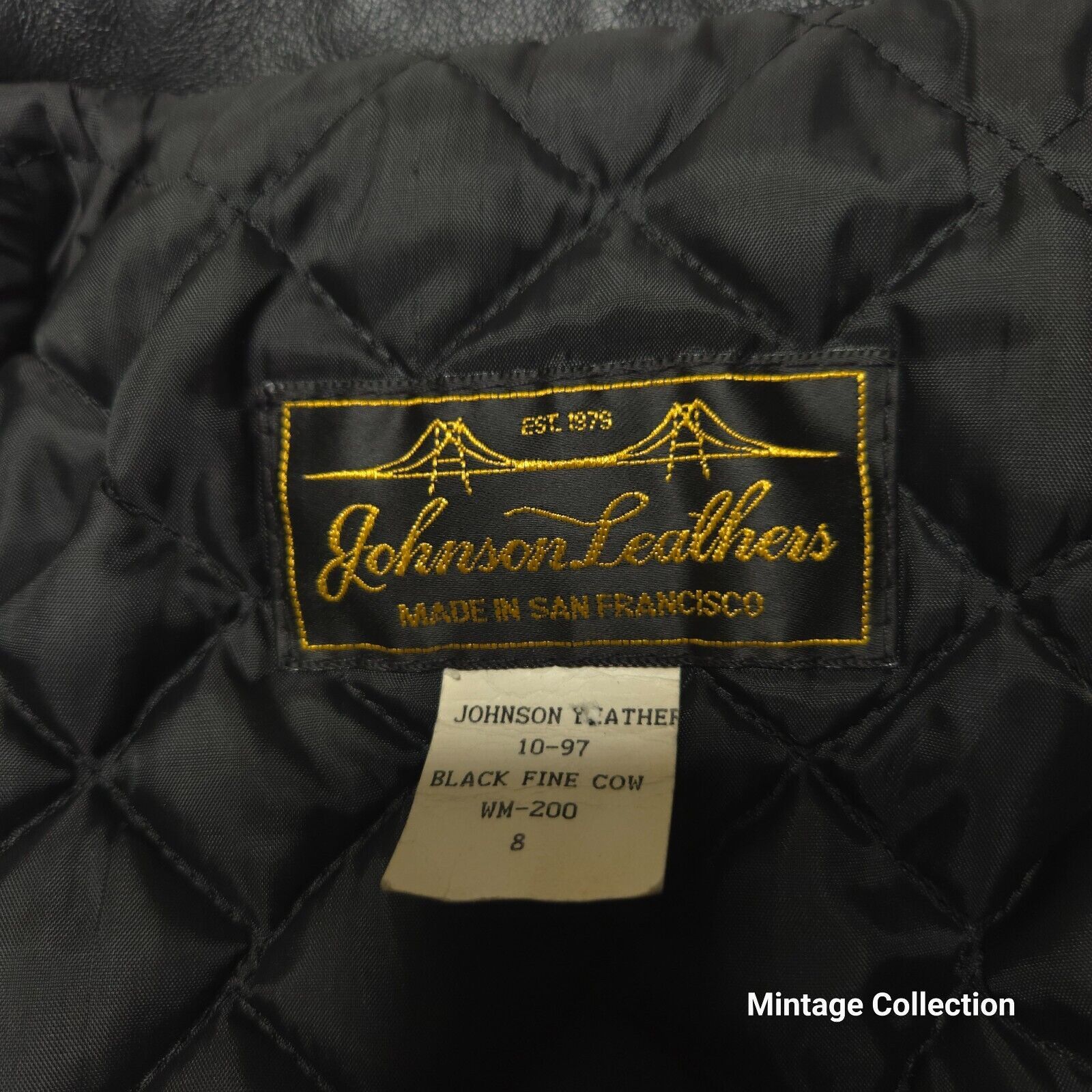 Other VINTAGE JOHNSON LEATHERS BLACK LEATHER MOTORCYCLE JACKET 8 Size M / US 6-8 / IT 42-44 - 11 Thumbnail