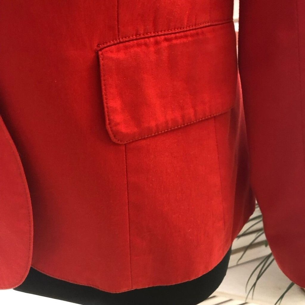 Evan Picone Evan Picone Blazer Tailored Jacket Linen Cotton Red Small Size S / US 4 / IT 40 - 7 Thumbnail