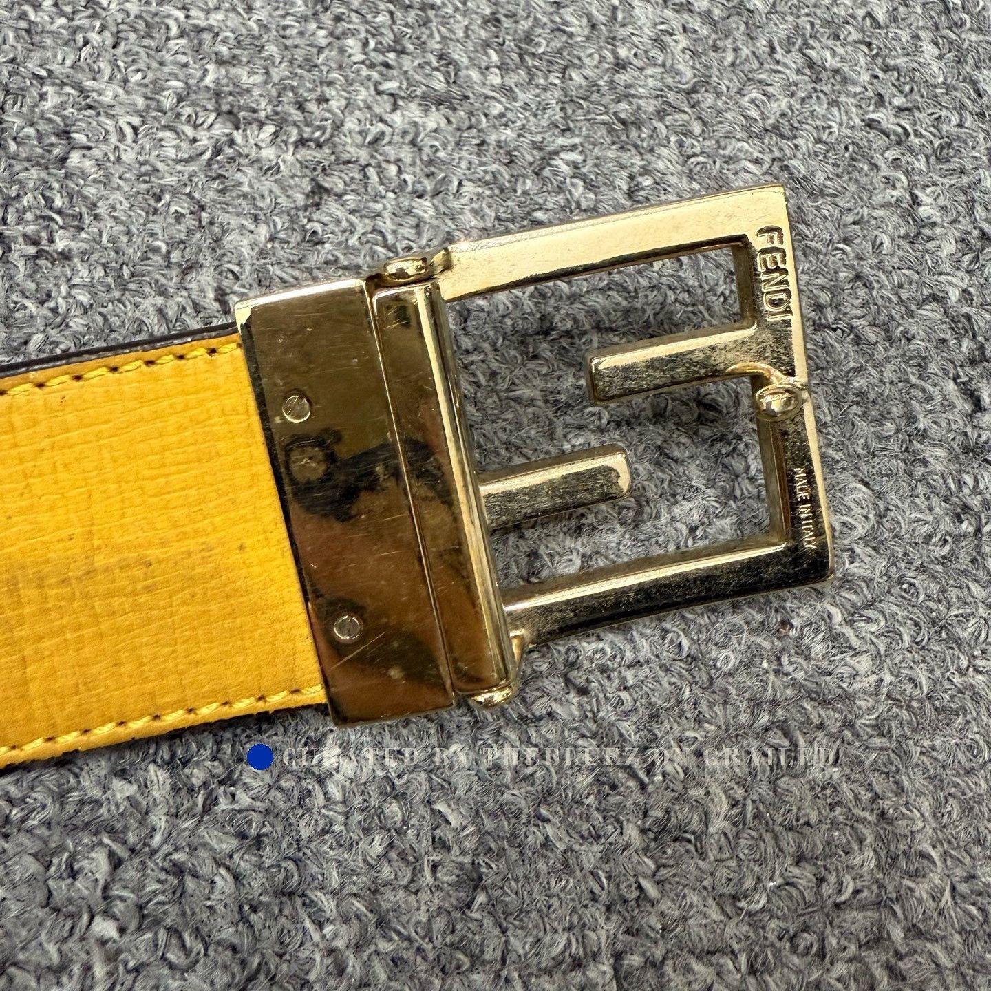 Fendi Fendi Gold Brown Monogram Belt Size 85 Size 34 - 3 Thumbnail