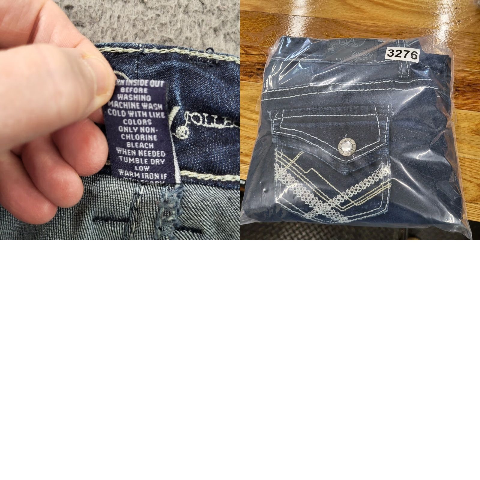 Vintage Vanity Premium Collection Capri Jeans Womens Size 28 Blue Denim Embellish Sasha Summer Size 28" / US 6 / IT 42 - 9 Thumbnail