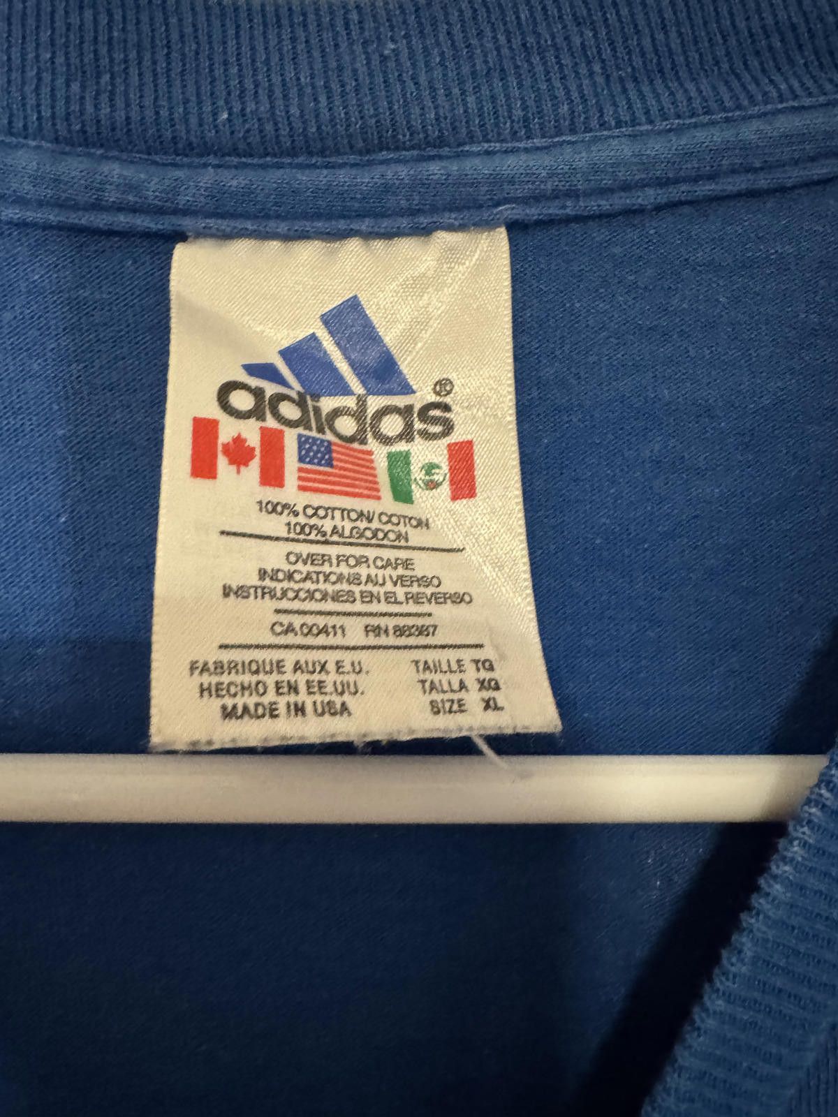 Adidas Vintage Adidas Men's Blue Activewear T-Shirt Size XL Size ONE SIZE - 3 Thumbnail