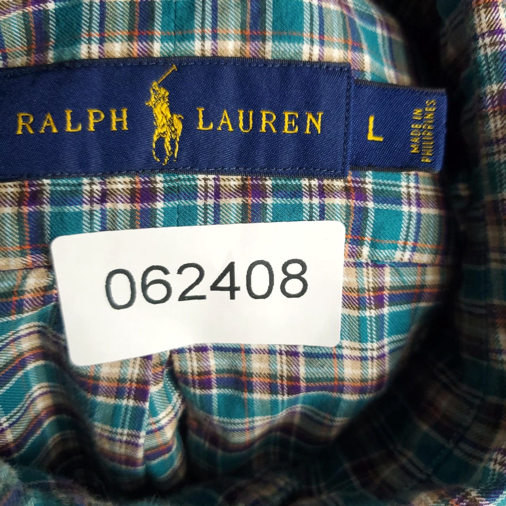 Ralph Lauren VINTAGE Ralph Lauren Shirt Mens Large Green Blue Plaid Long Sleeve Button Down Casual Mens Size US L / EU 52-54 / 3 - 8 Thumbnail