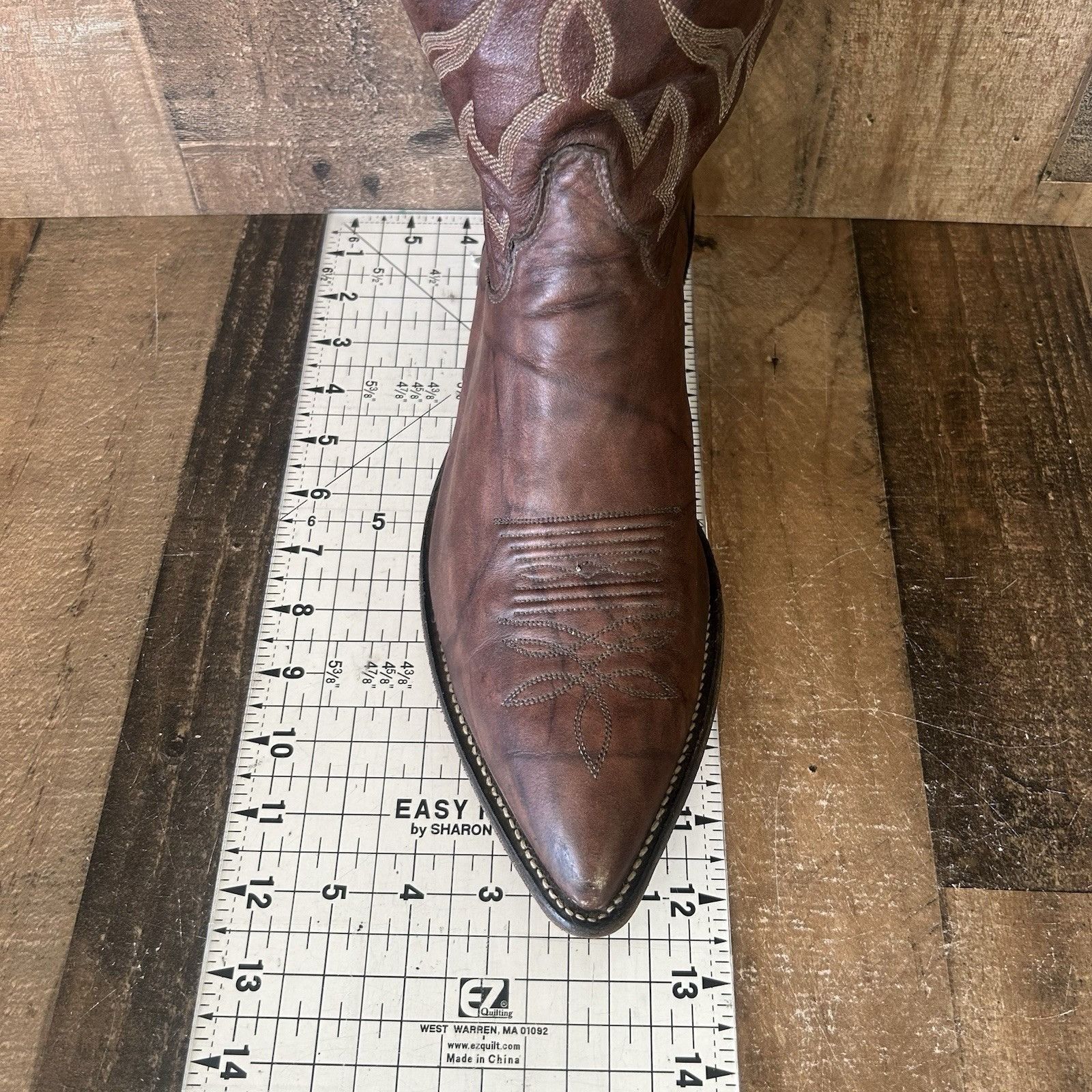 Justin Boots Justin Vintage Pointed Toe Cowboy Boots Mens 11.5 EEE Size US 11.5 / EU 44-45 - 6 Thumbnail