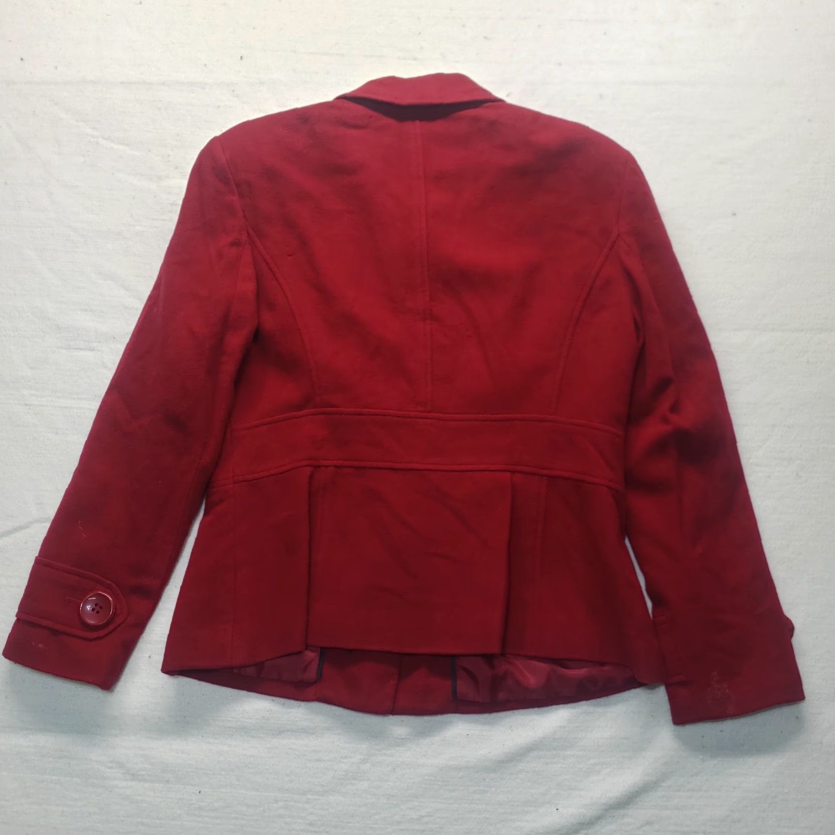 Vintage VINTAGE East 5th Hour Jacket Womens L Red Short Dress Jacket Button Up Wool Long Sleeve Size L / US 10 / IT 46 - 7 Thumbnail