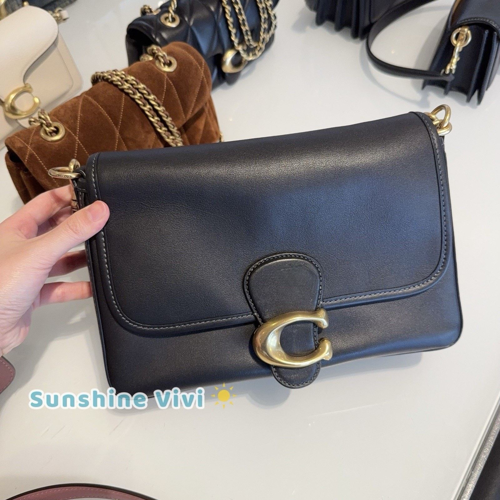 Coach NEW Coach Tabby Soft Leather Shoulder Bag Black/gold C4823 Size ONE SIZE - 2 Thumbnail