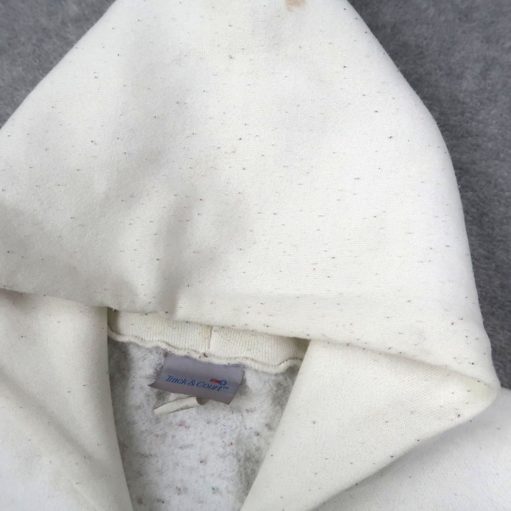 Vintage Vintage 80s Full Zip Hoodie Mens L White Sweatshirt USA Made Size US L / EU 52-54 / 3 - 3 Thumbnail