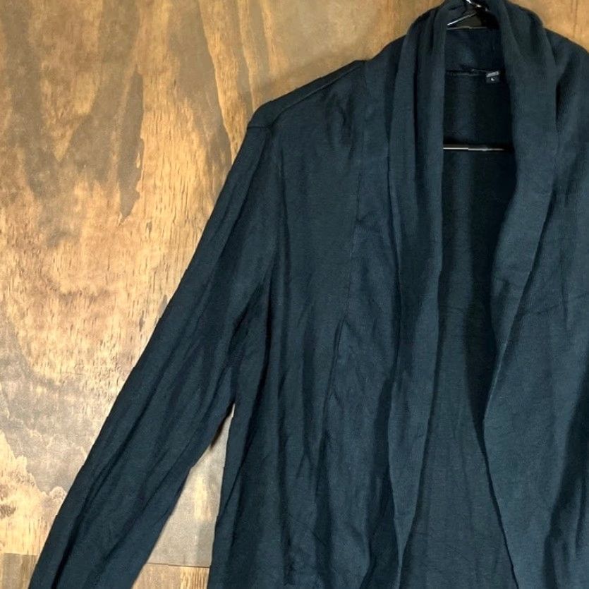 Express Express Womens Sweater Cardigan Black Open Front Long Sleeve Modal Large Size L / US 10 / IT 46 - 4 Thumbnail