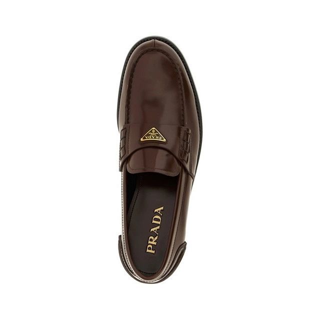 Prada PRADA Brown Brushed Leather Loafers New & Authentic (Men's s Size US 9 / EU 42 - 4 Thumbnail