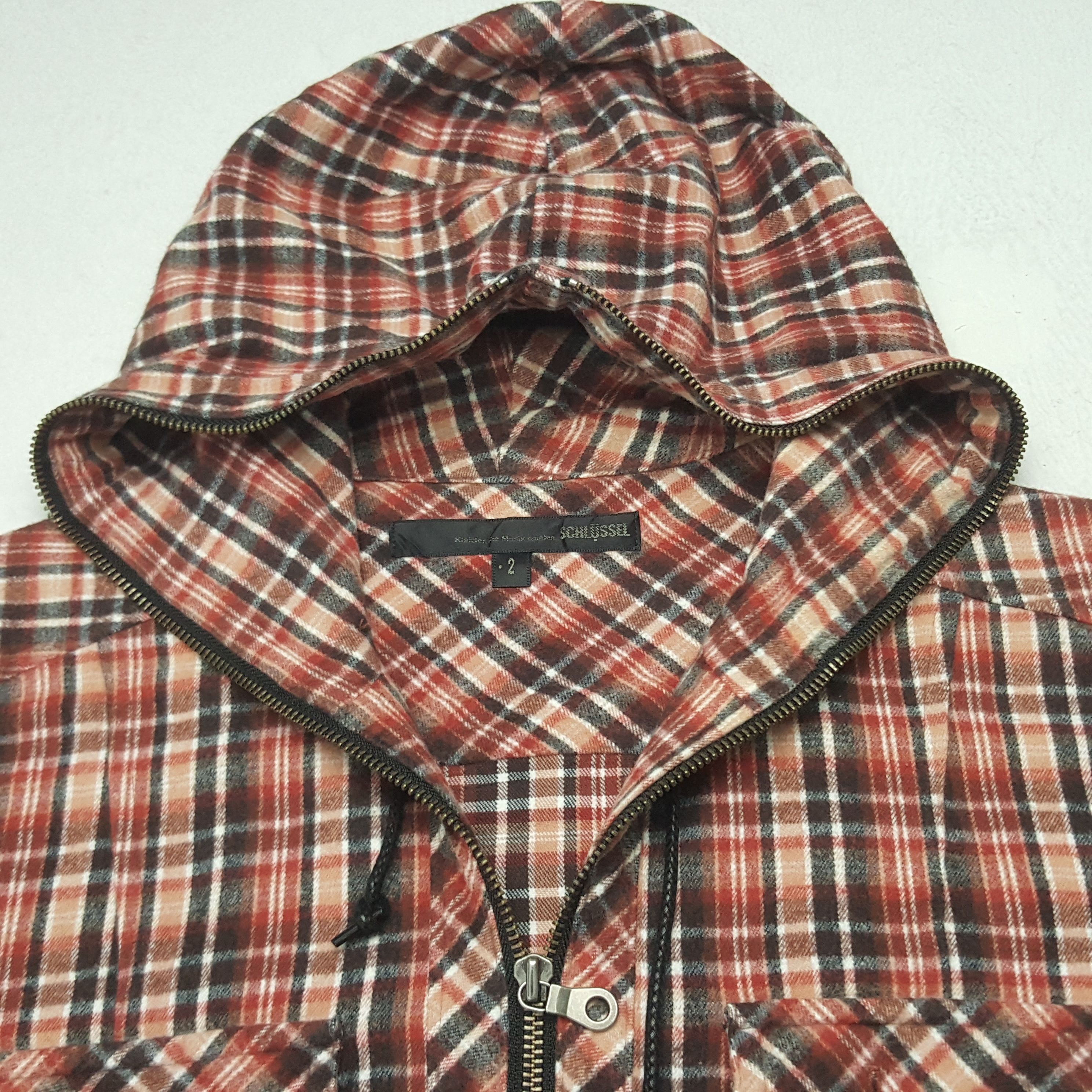 Japanese Brand × Schlussel × Vintage Vintage Schlussel Japanese Brand Flannel Jacket C283N16 Size US XS / EU 42 / 0 - 4 Thumbnail