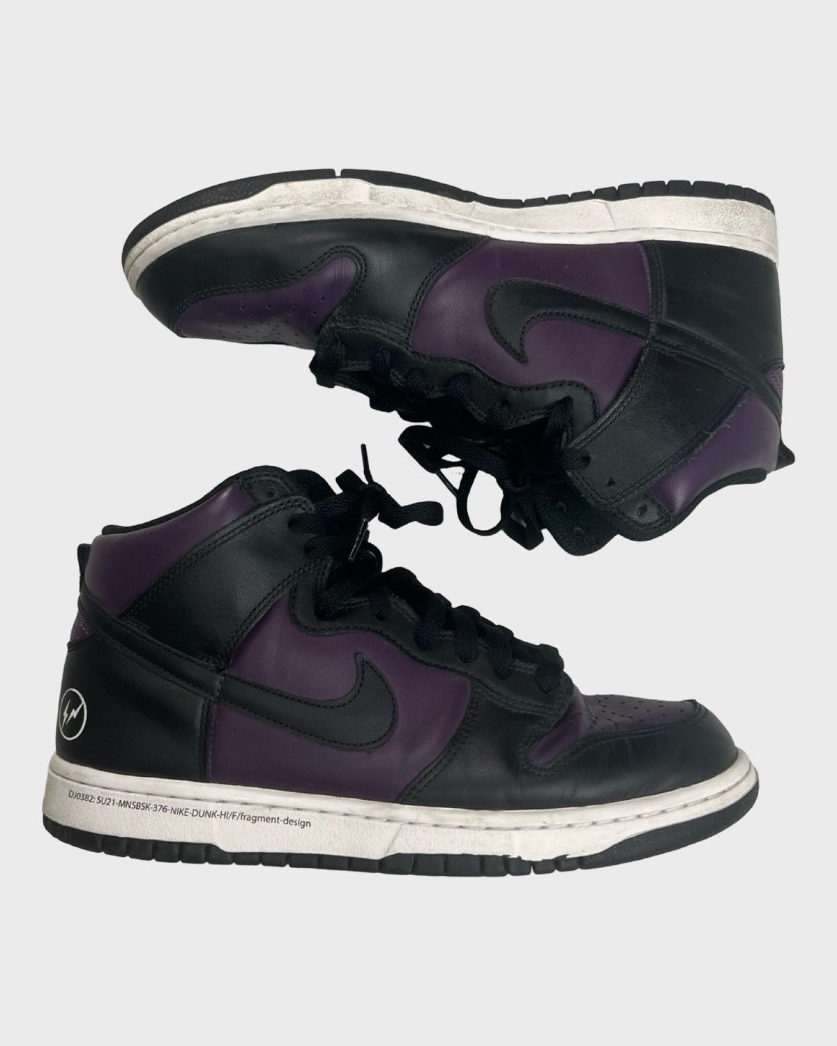 NIKE DUNK HIGH FRAGMENT PURPLE/ BLACK SZ:43