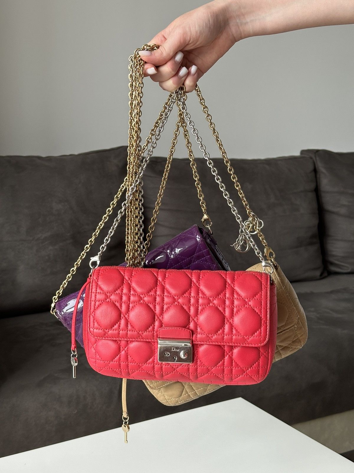 Christian Dior Monsieur DIOR Cannage Miss Dior Promenade Hot Pink Crossbody Bag Size ONE SIZE - 21 Thumbnail