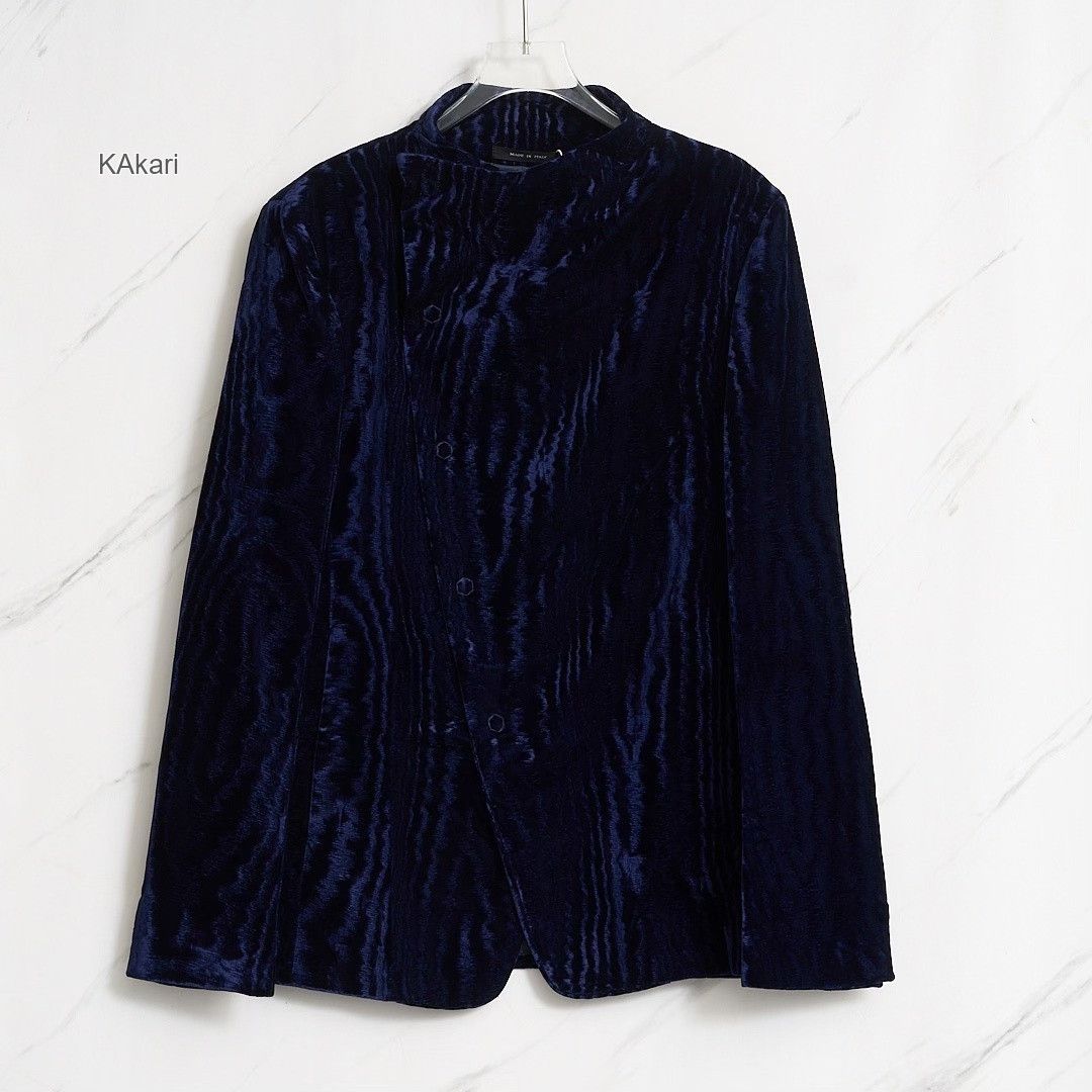 Emporio Armani Emporio Armani Men's Zebra Print Velvet Jacket Size US M / EU 48-50 / 2 - 1 Thumbnail