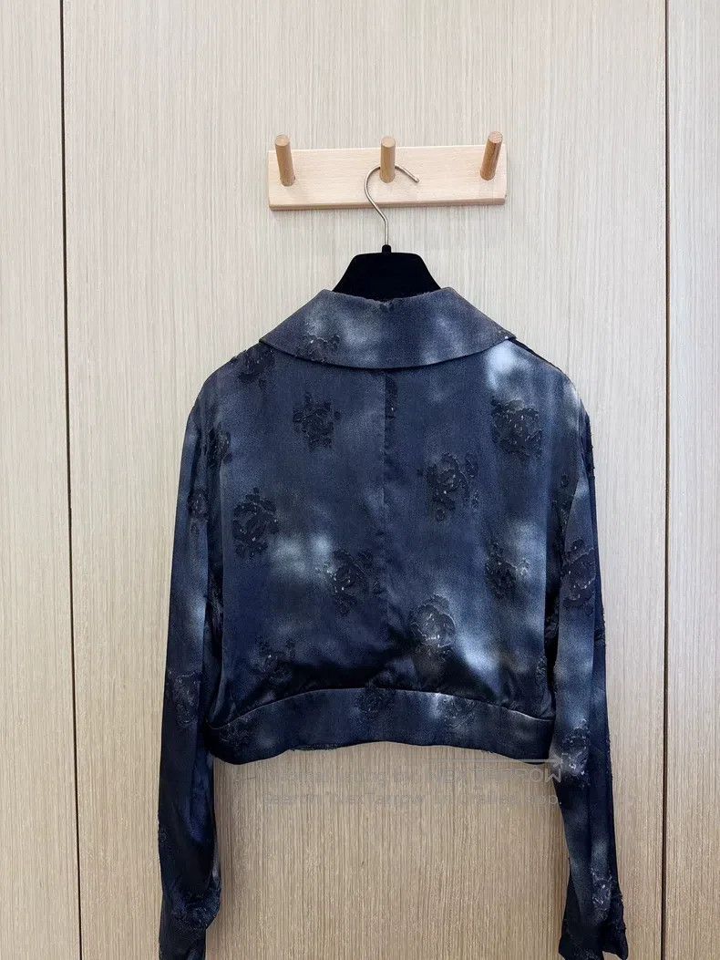 Chanel Chanel Embroidered ink-dyed printed logo real silk satin s Size S / US 4 / IT 40 - 4 Thumbnail
