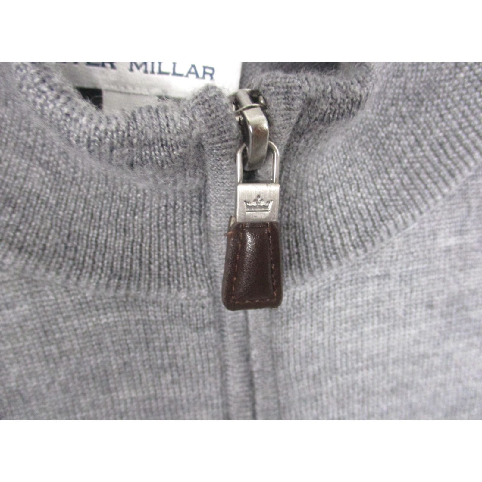 Peter Millar Peter Millar Sweater Mens XL Gray 1/4 Zip Mock Neck Wool Silk Logo Knit Pullover Size US XL / EU 56 / 4 - 4 Thumbnail
