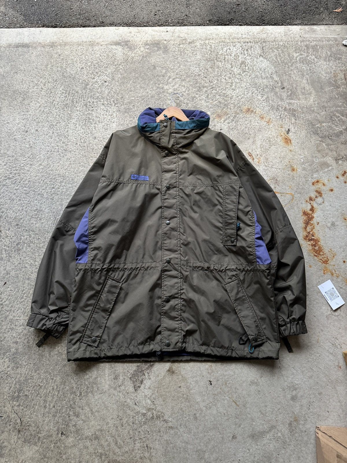 Columbia × Japanese Brand Vintage Y2K Columbia green blue longs peak rain jacket Size US L / EU 52-54 / 3 - 1 Thumbnail
