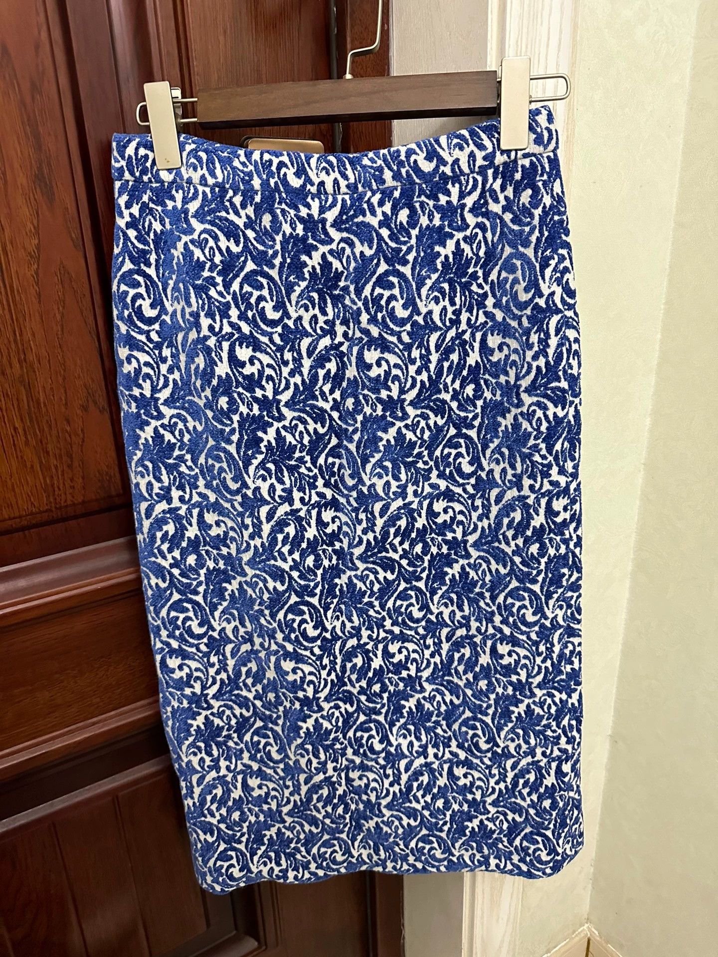 Dries Van Noten DVN blue & white porcelain skirt waist 66-68 95 new Size 24" / US 00 / IT 34 - 1 Thumbnail