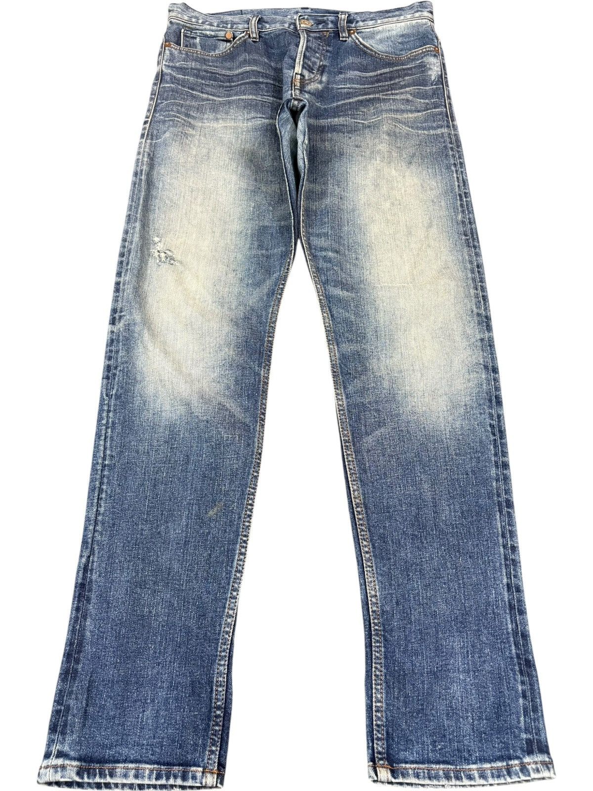 H&M Vintage H&M Selvedge Faded Distressed Jeans Size US 32 / EU 48 - 2 Thumbnail