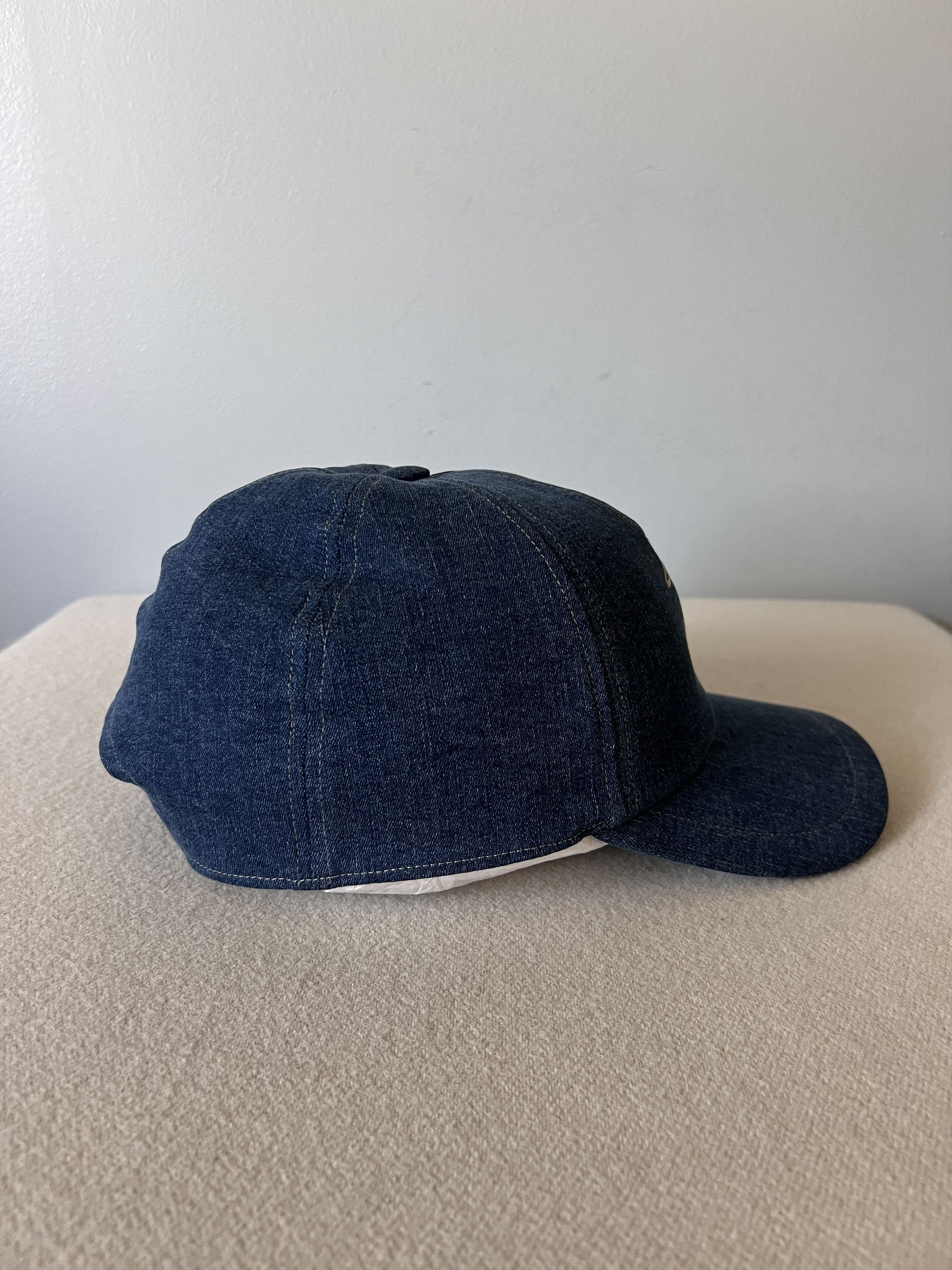 Rick Owens Drkshdw Rick Owens DRKSHDW Pentagram Baseball Cap in Washed Indigo Size ONE SIZE - 3 Thumbnail